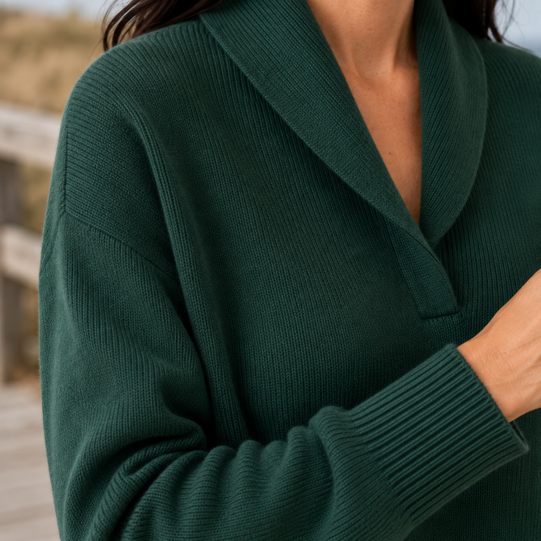 Marlene-Hope Shawl Collar Sweater