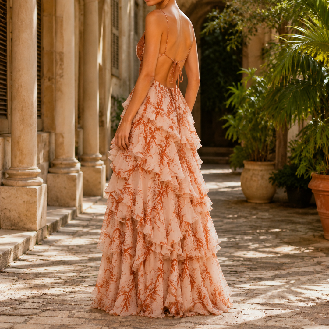 Edith-Jade Ruffled Maxi Dress