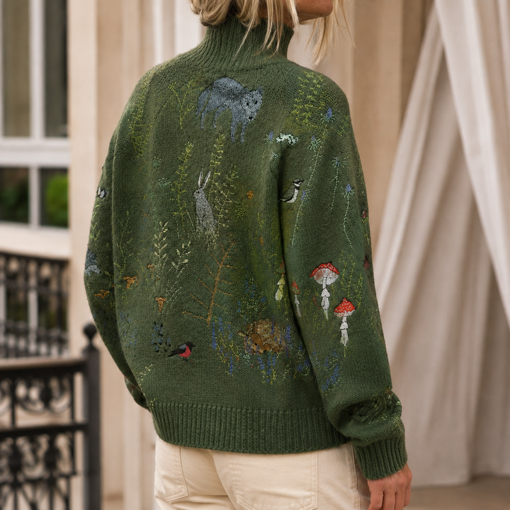 Wesley Patterned Turtleneck Sweater