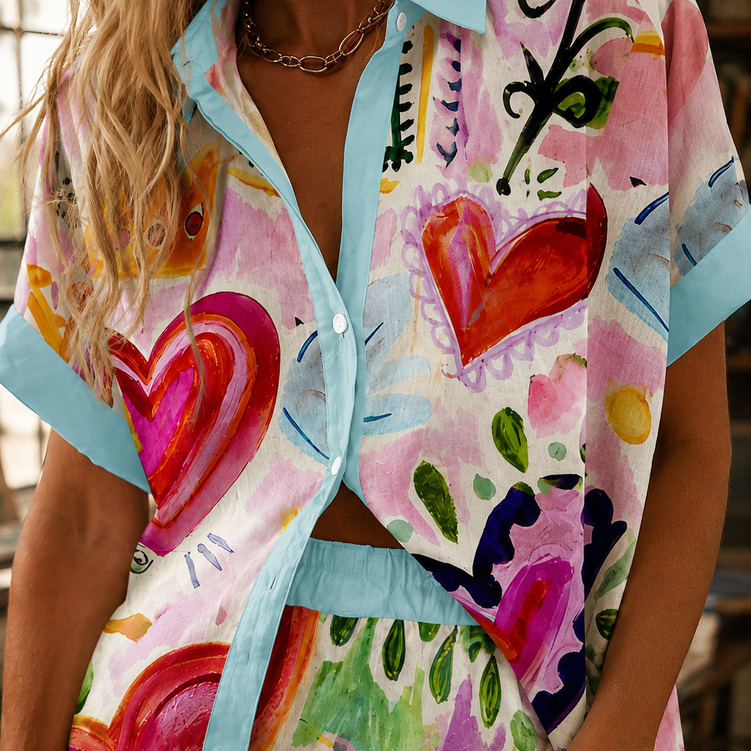 Clara-June Heart Print Set
