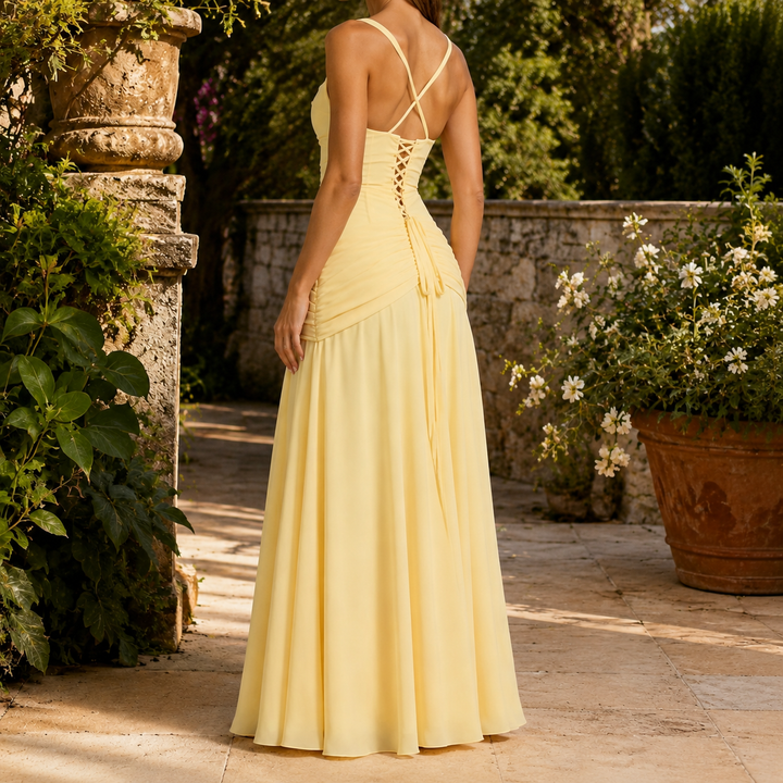 Oriana-Claire Ruched Maxi Dress