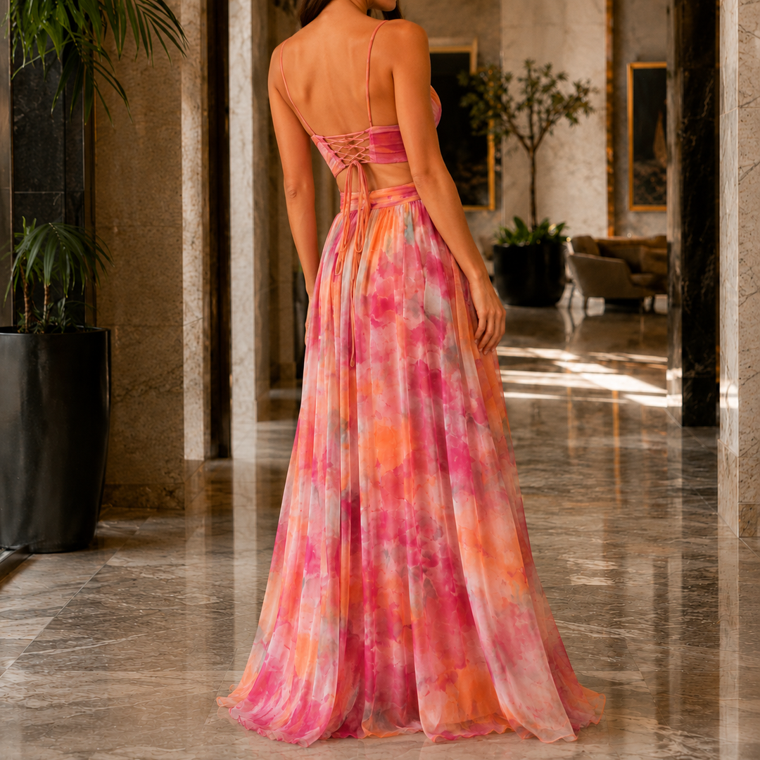 Mina Watercolor Maxi Dress