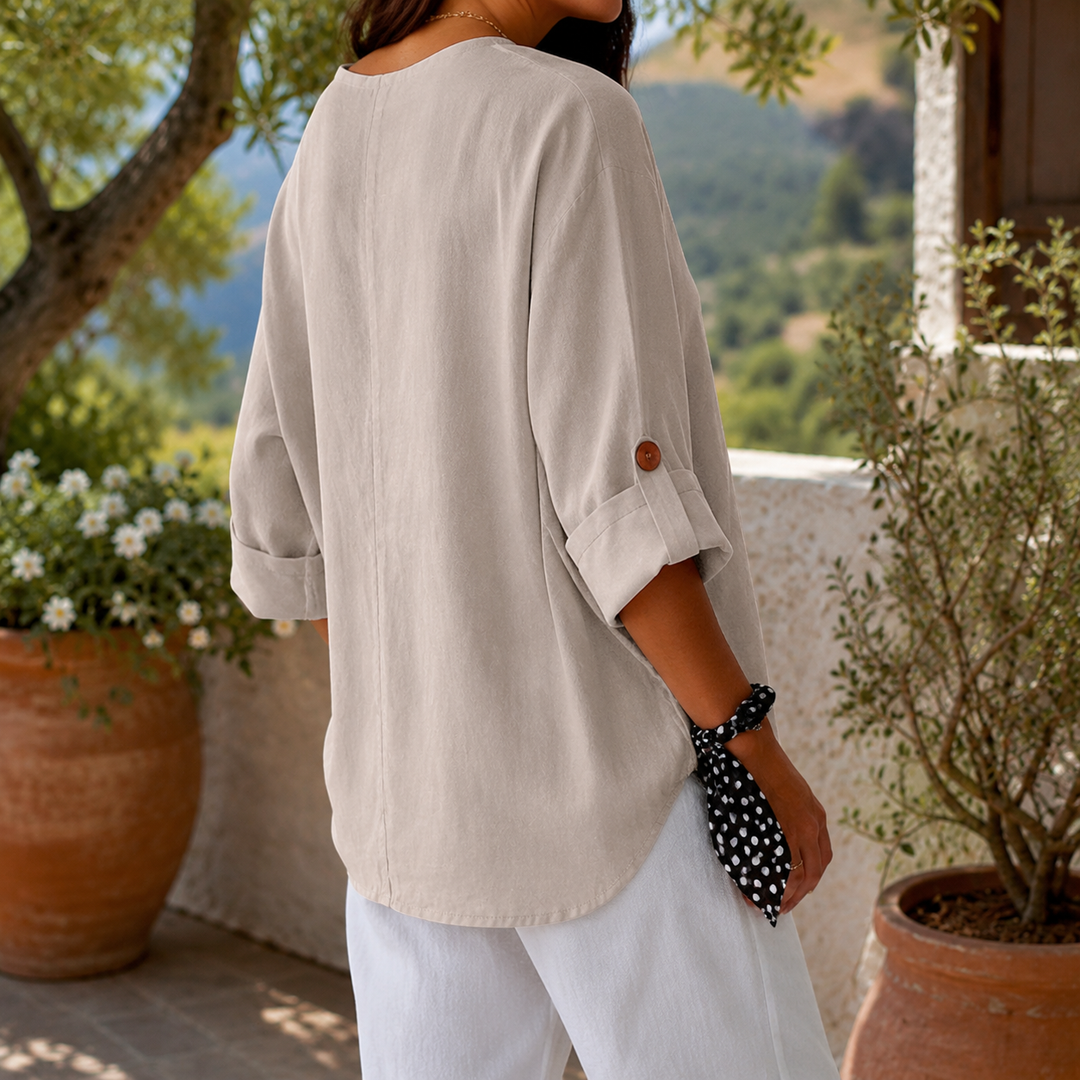 Penelope-Sage Relaxed Blouse