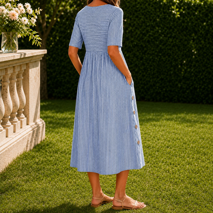 Fenna-Elise Striped Midi Dress