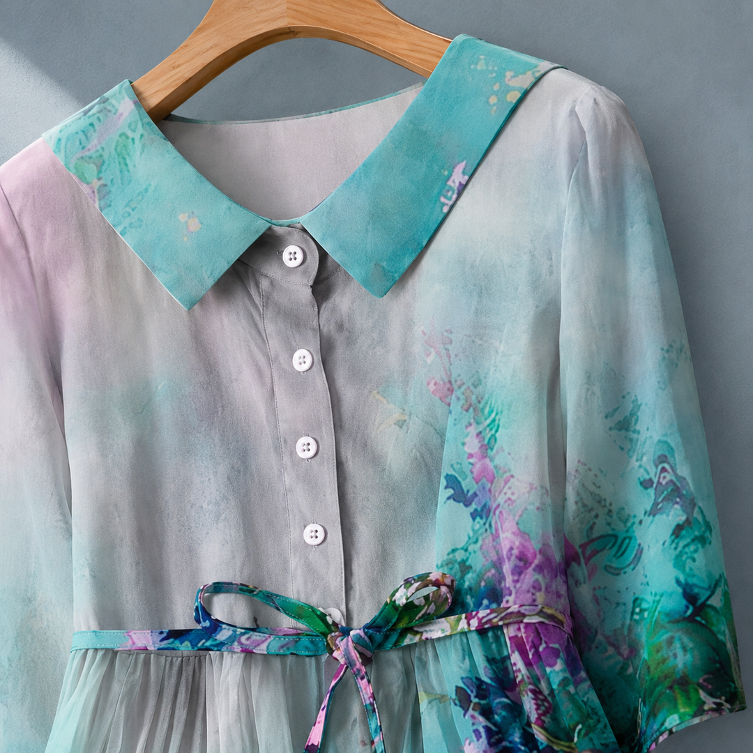 Liliana-Faye Watercolour Maxi Dress