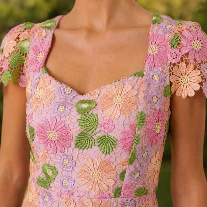 Fenella-Jade Embroidered Midi Dress