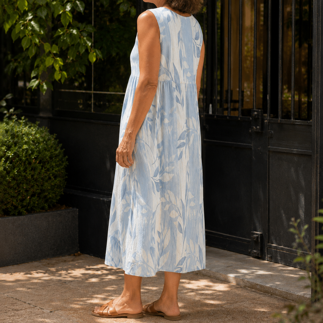 Iris Botanical Midi Dress