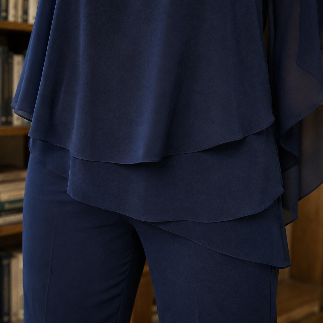 Nerissa-Elise Asymmetric Pants Set