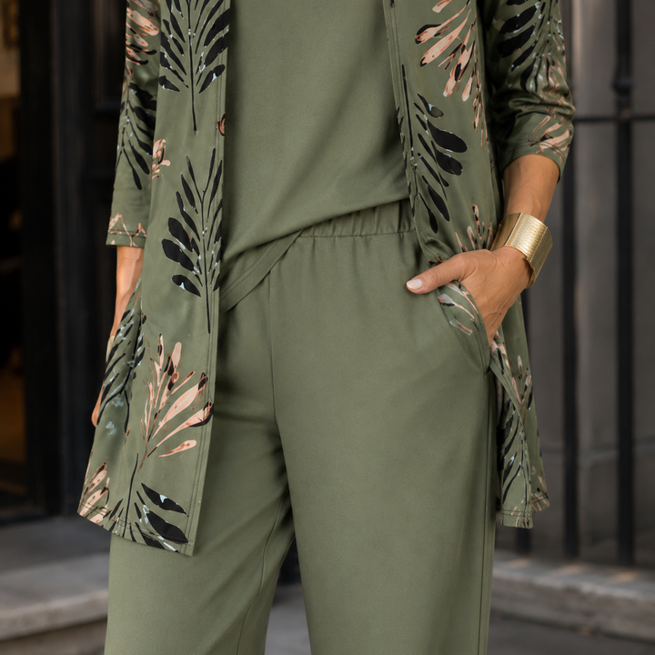 Ingrid-Belle Printed Pants Set