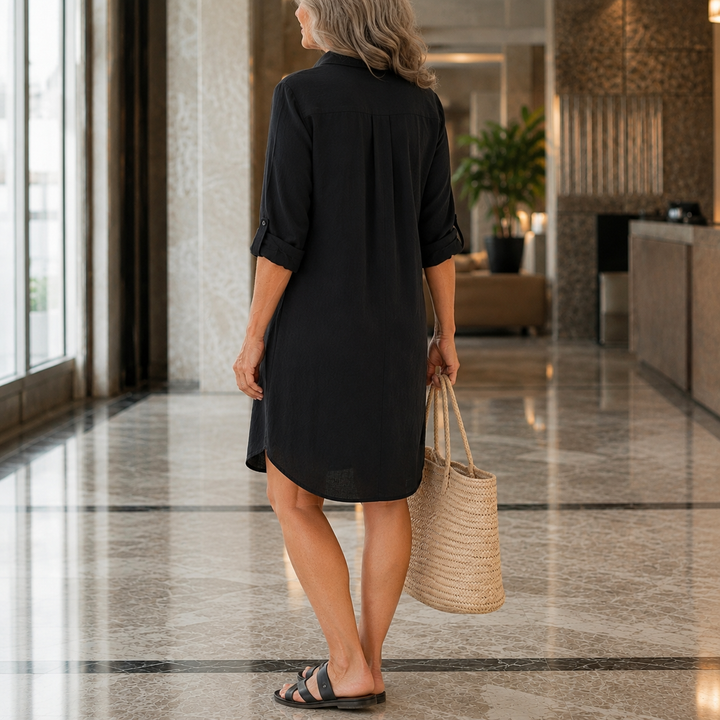 Gabriella Buttoned Shirt Dress