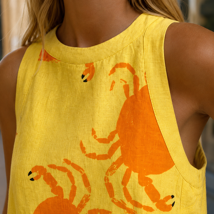 Camille-Marie Marine Print Dress
