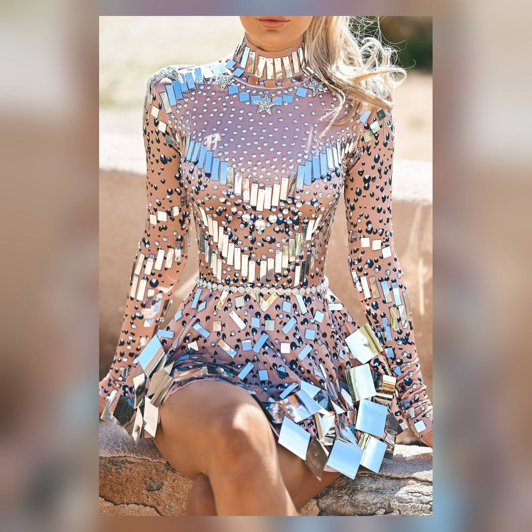 Cleo Crystal Embellished Mini Dress