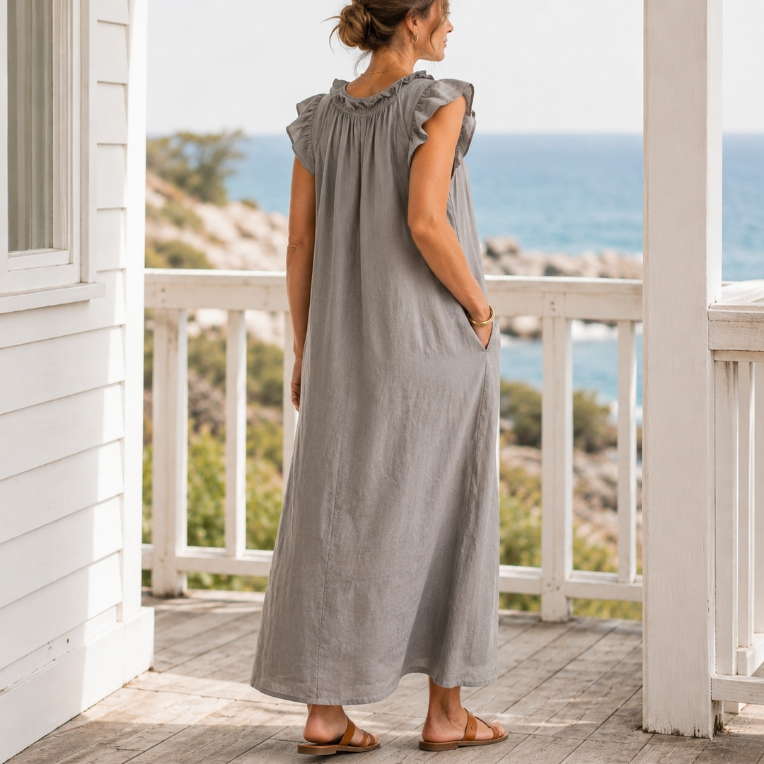 Carmen-Eve Ruffle Maxi Dress