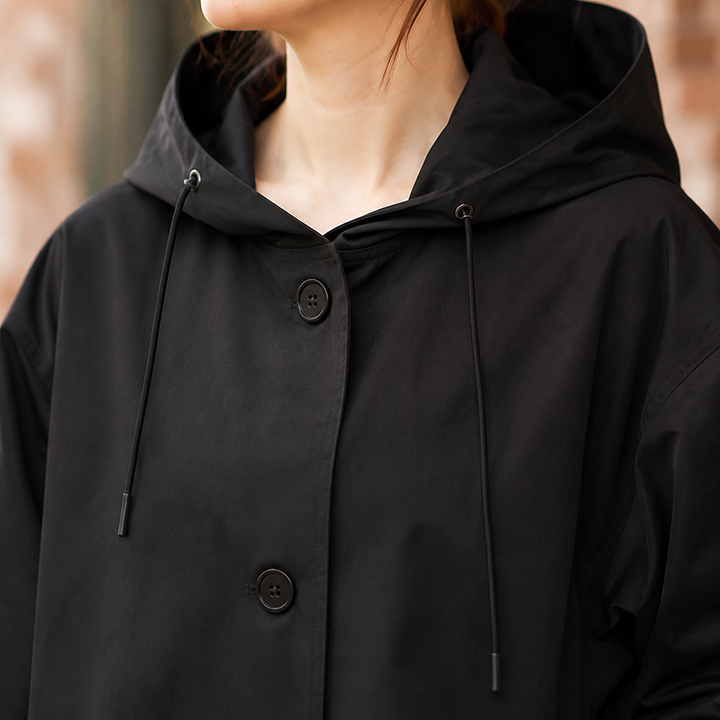 Zelda-Elise Hooded Overcoat
