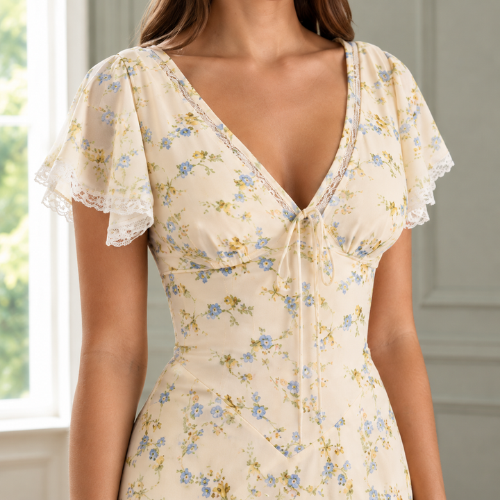 Hallie-Eve Flutter Maxi Dress
