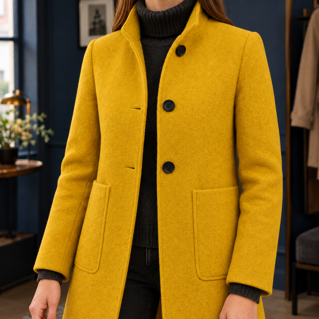 Ilaria-Skye Stand Collar Coat