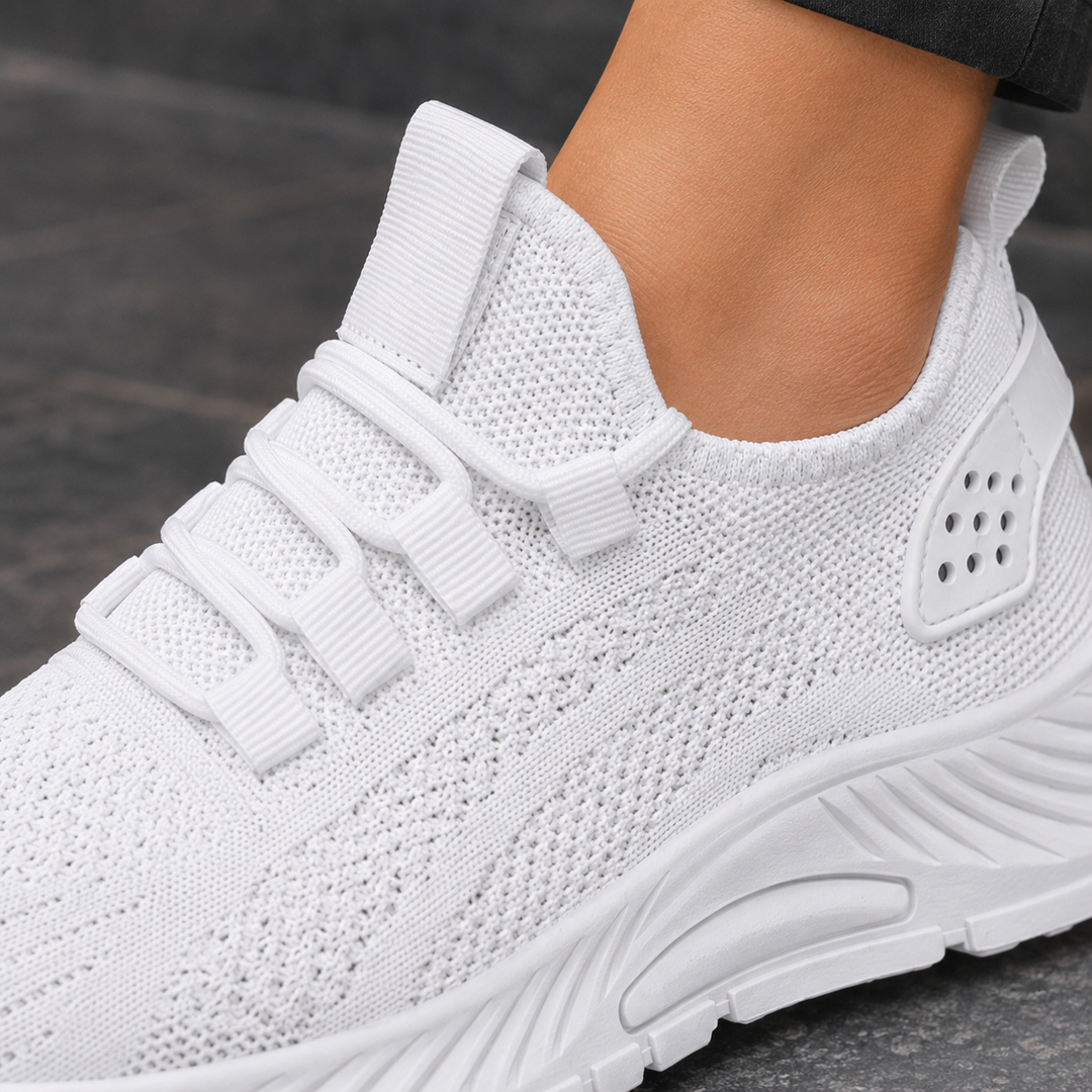 Magenta Knit Sneakers