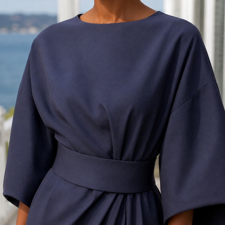 Astrid-Hope Belted Midi Dress