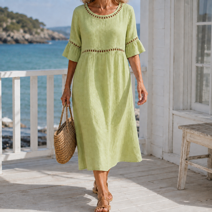 Hallie-Jade Eyelet Midi Dress