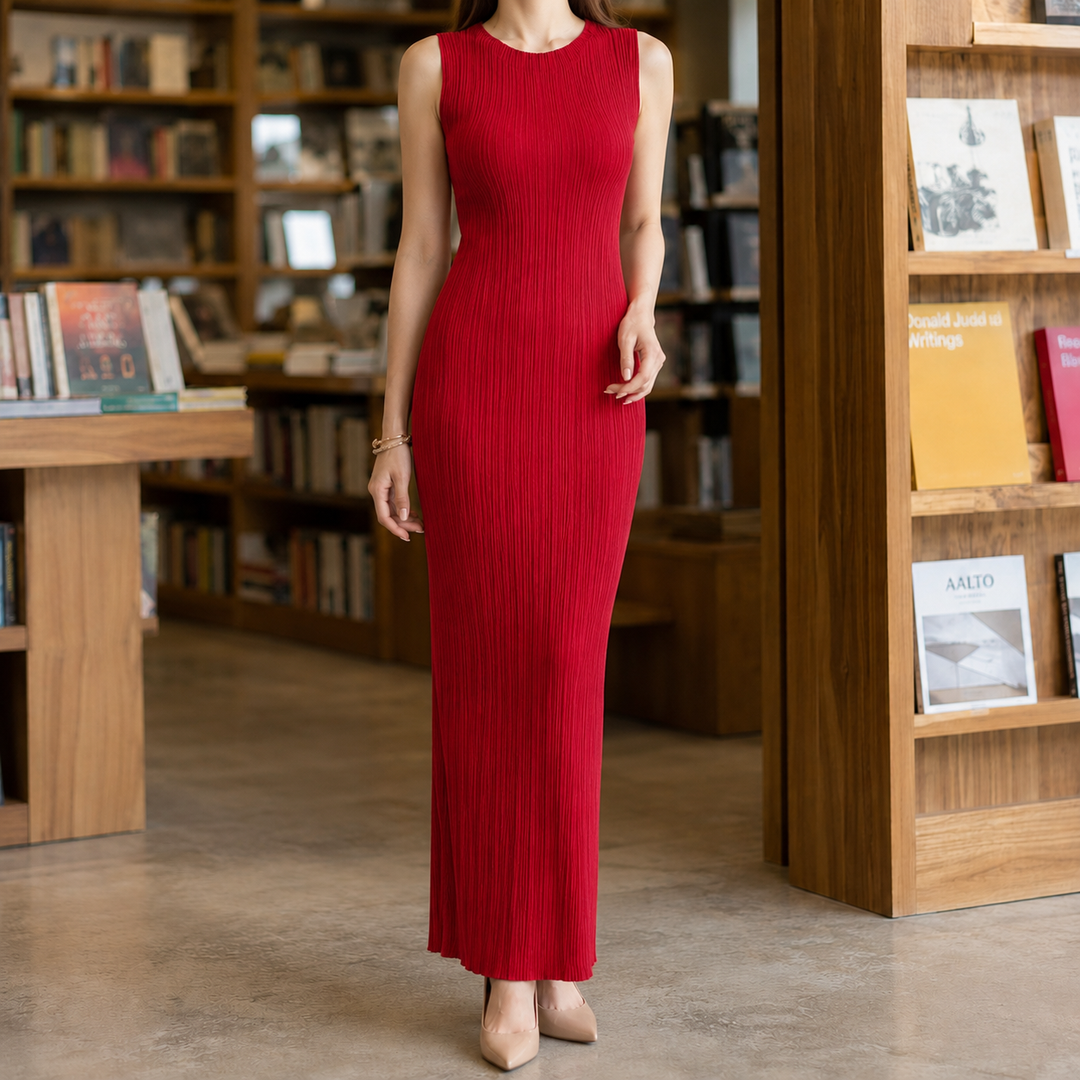 Liliana-Belle Ribbed Maxi Dress