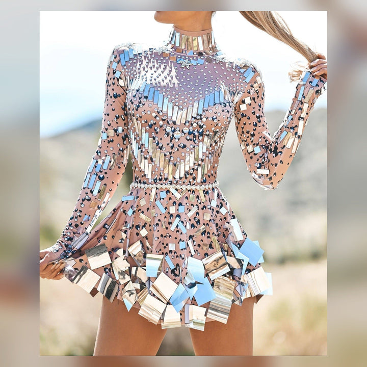 Cleo Crystal Embellished Mini Dress
