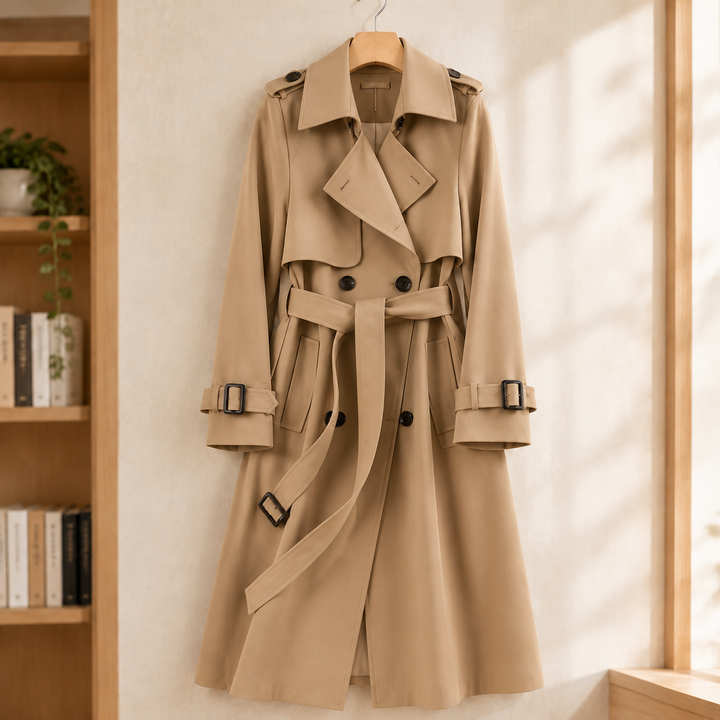 Salome-Sage Belted Trench Jacket