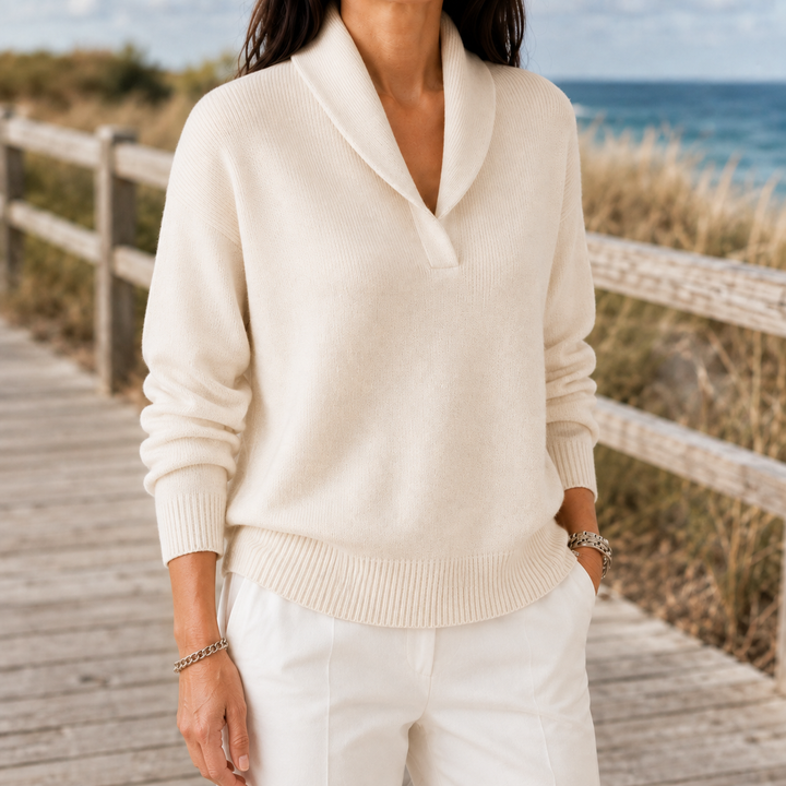 Marlene-Hope Shawl Collar Sweater