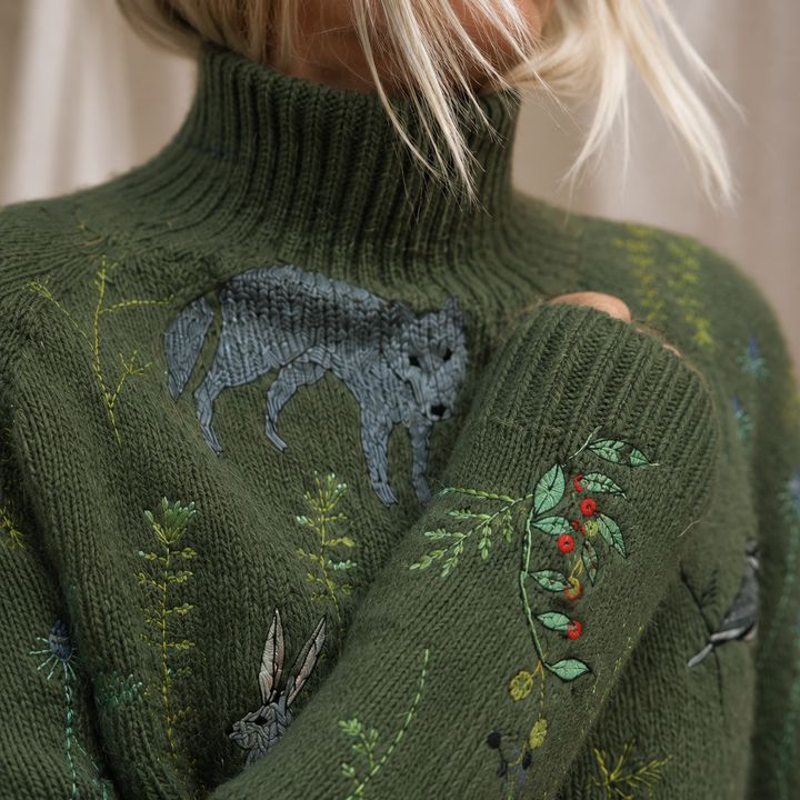 Wesley Patterned Turtleneck Sweater