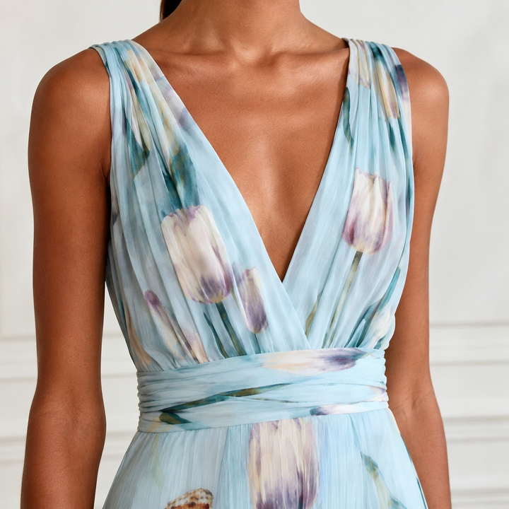 Annabel-Lane Plunge Maxi Dress