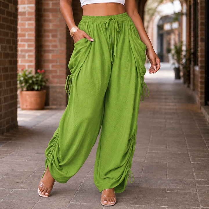 Astrid-Lane Ruched Harem Pants