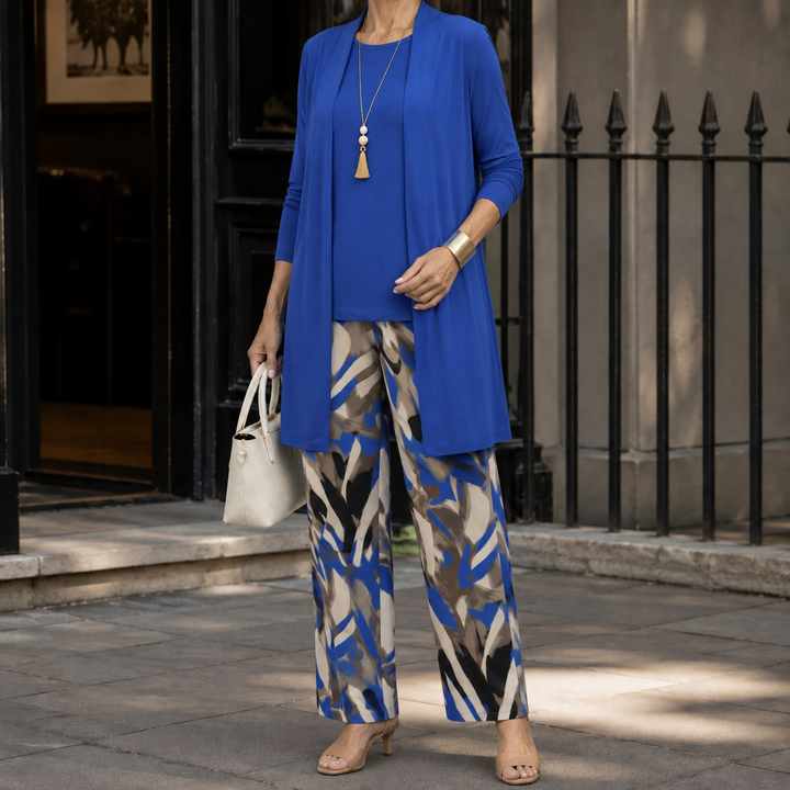 Ingrid-Belle Printed Pants Set