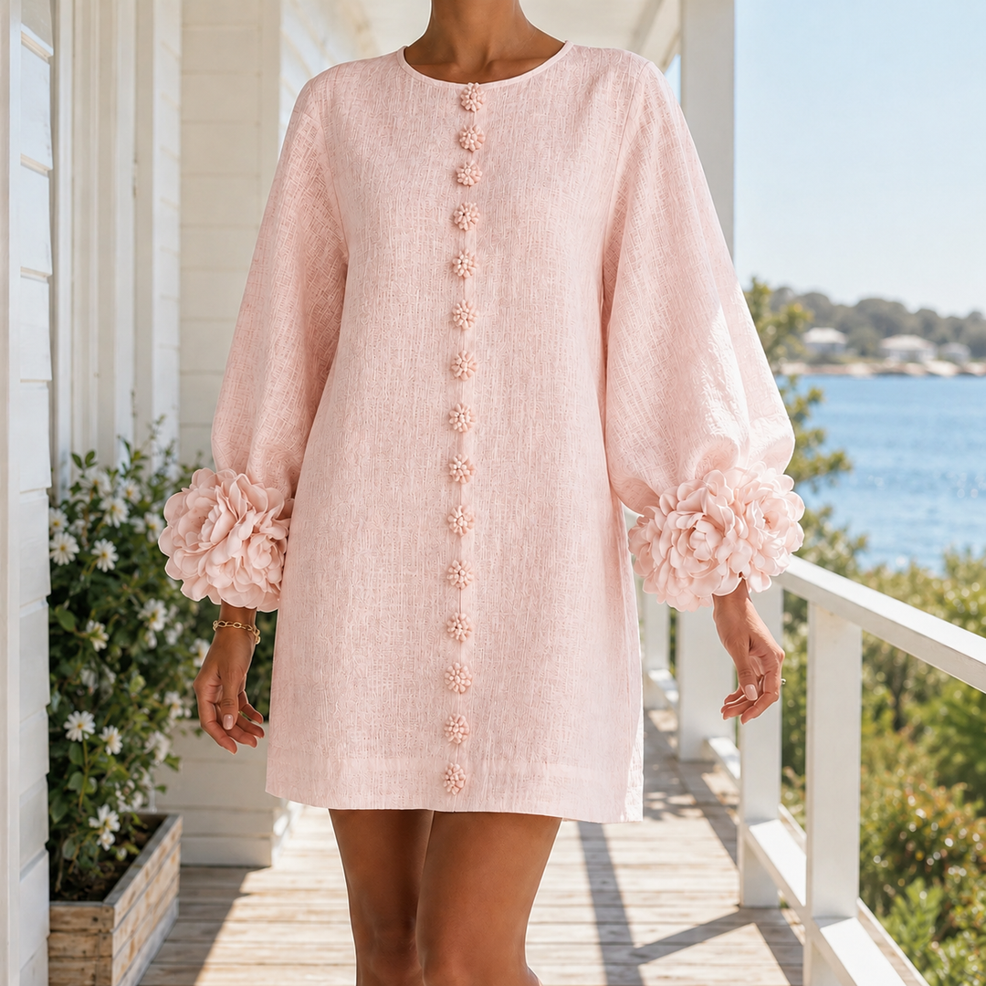 Freya-Claire Rosette Cuff Dress