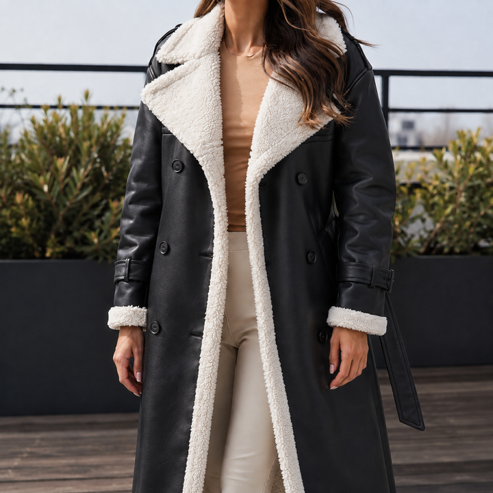 Soledad-Louise Contrast Trim Coat