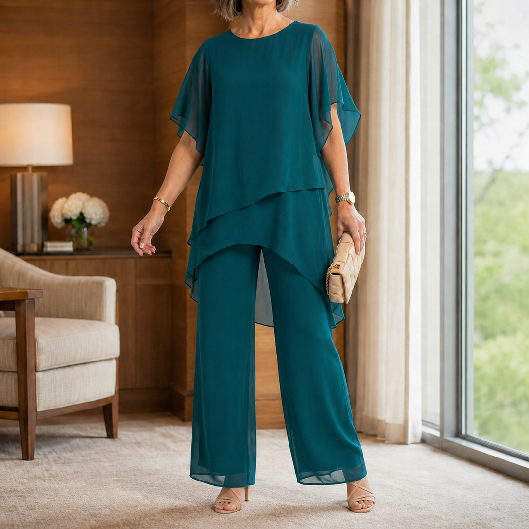 Aimee-Jane Asymmetric Pants Set
