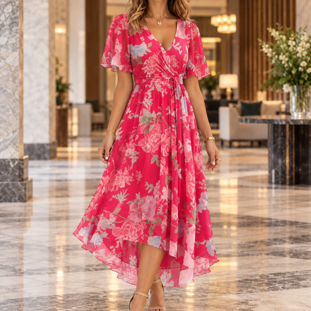 Ilaria-Eve Wrap Midi Dress