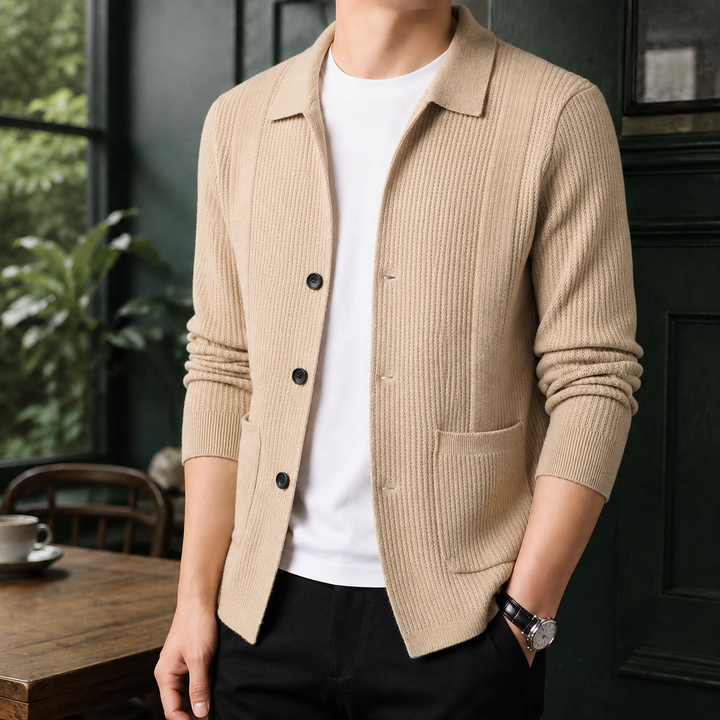 Maximilian Textured Cardigan