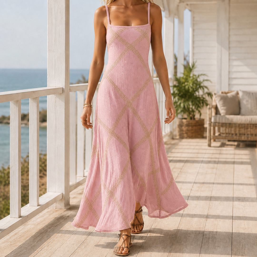 Carmen-Mae Geometric Maxi Dress