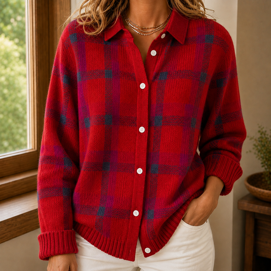 Sabina Plaid Sweater