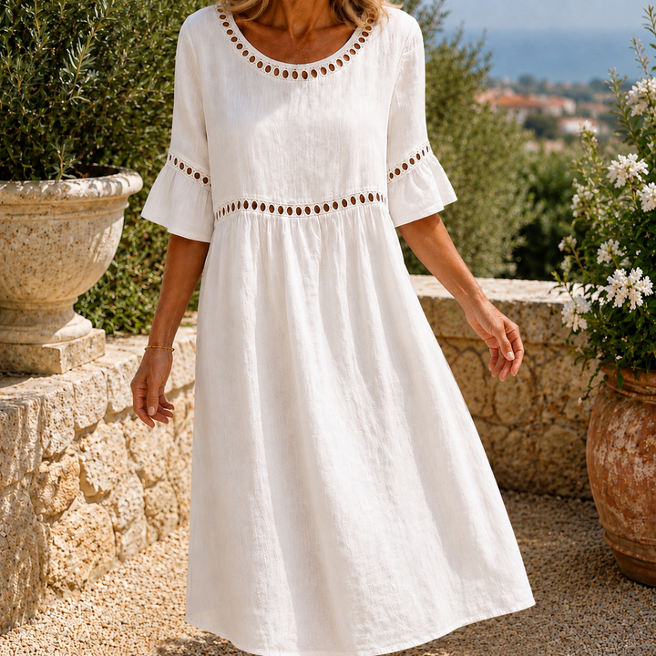 Estella-Rae Eyelet Midi Dress