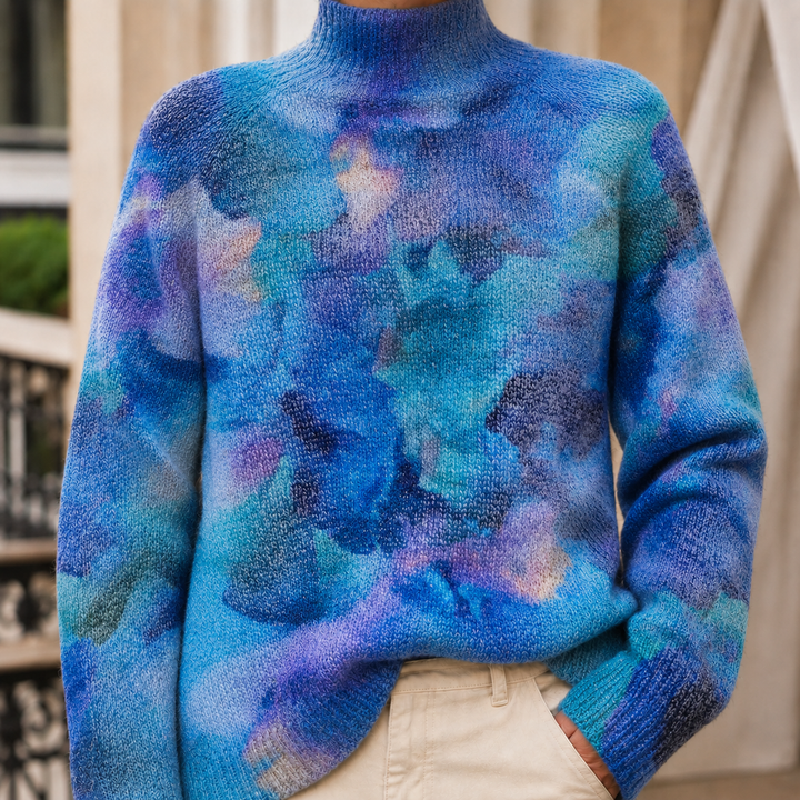 Wesley Patterned Turtleneck Sweater