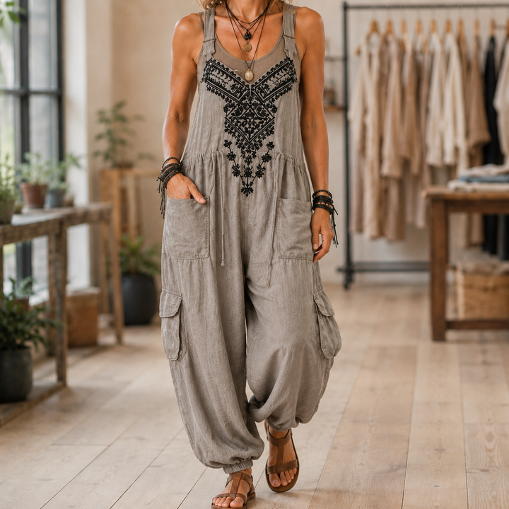 Celeste-Rose Embroidered Jumpsuit