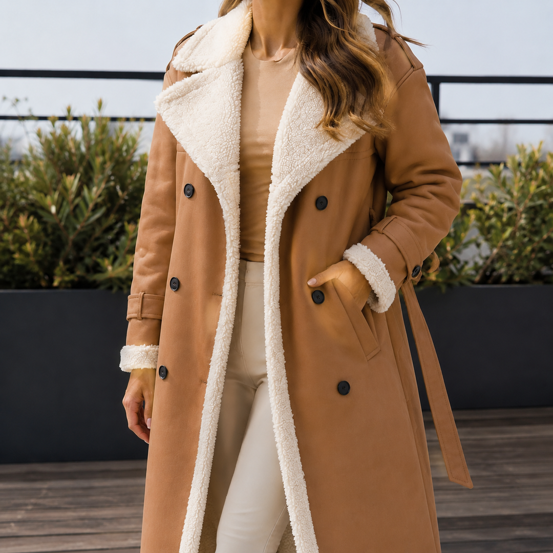 Soledad-Louise Contrast Trim Coat
