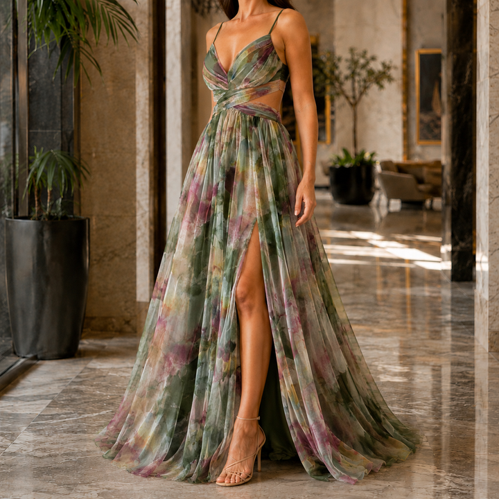Mina Watercolor Maxi Dress