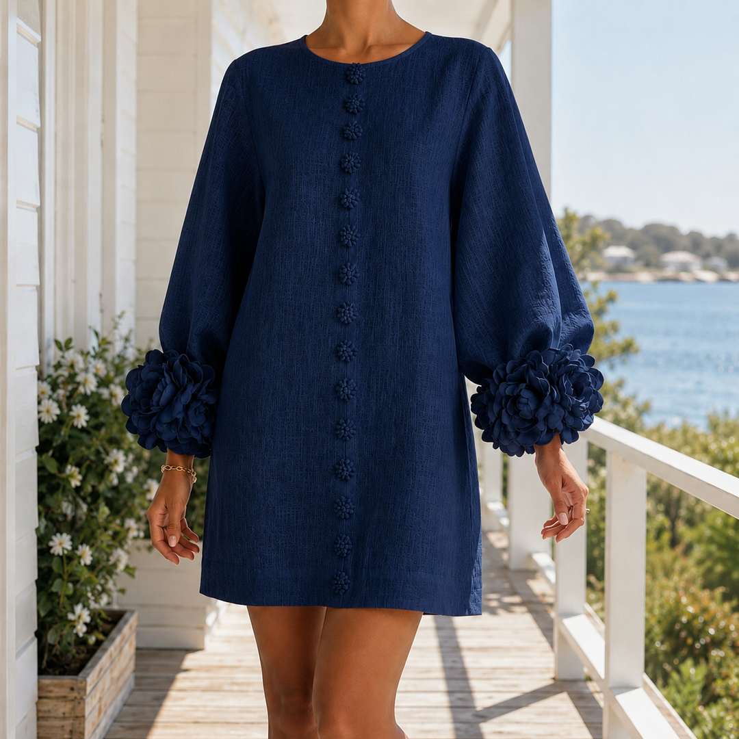 Freya-Claire Rosette Cuff Dress