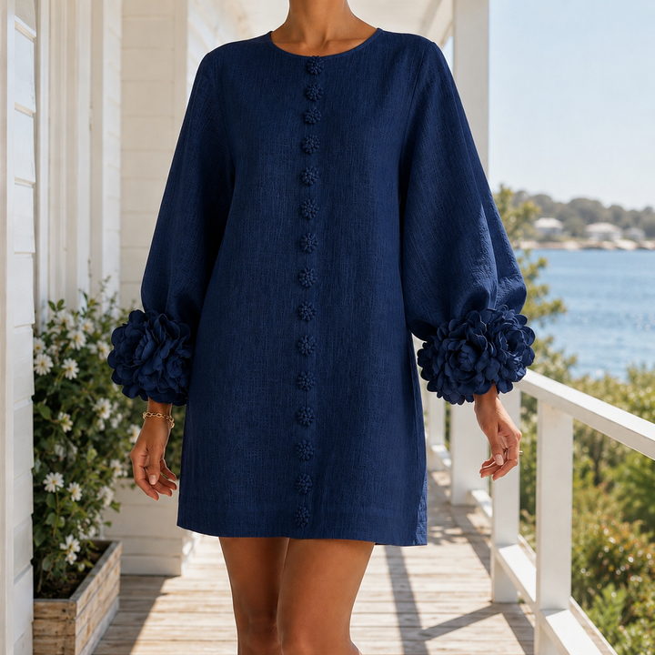 Freya-Claire Rosette Cuff Dress