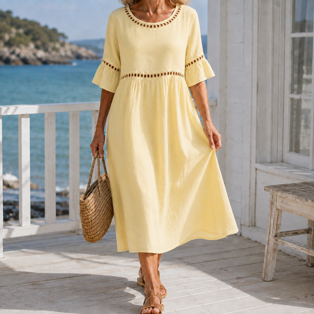Hallie-Jade Eyelet Midi Dress