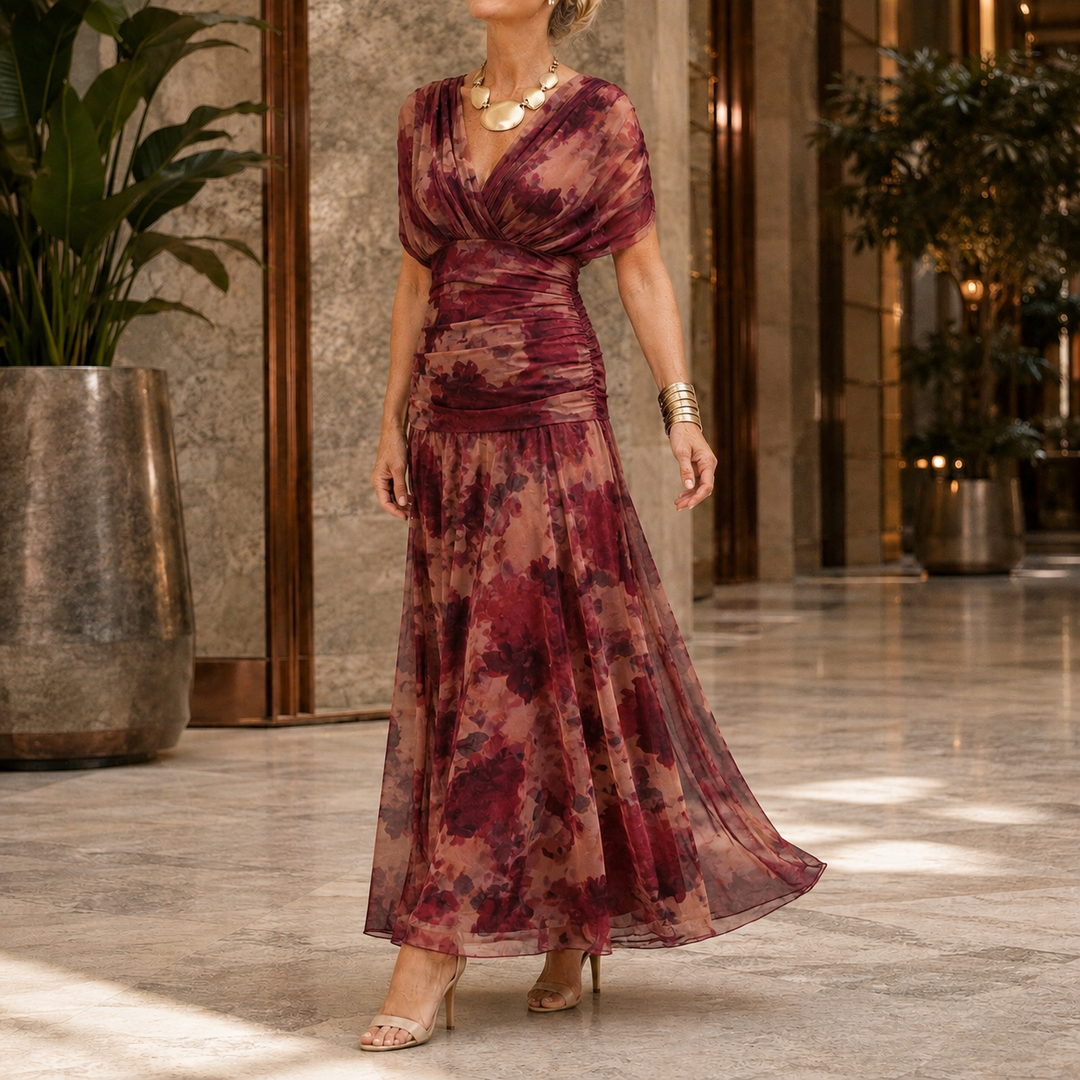 Lydia-Hope Wrap Maxi Dress