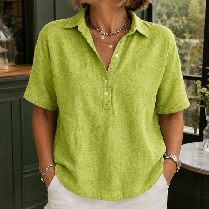 Anais-Pearl Collared Blouse