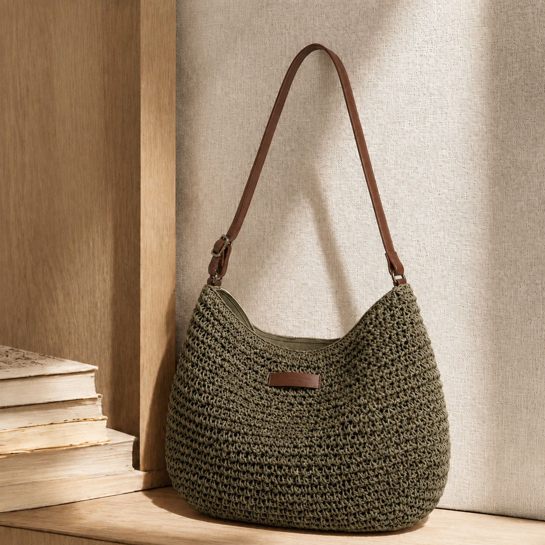Bari Woven Hobo Bag
