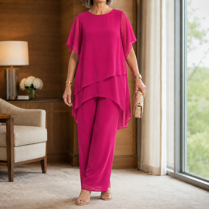 Aimee-Jane Asymmetric Pants Set